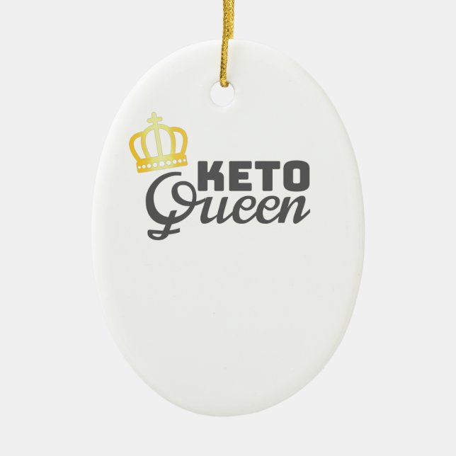 Ornamento De Cerâmica Presente de Keto, Rainha Womens Keto com Dieta de  (Frente)