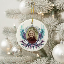 Presente de Lembrança de Asas de Anjo com Foto Per