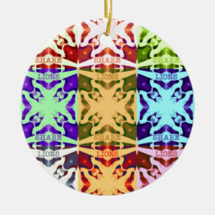 Ornamento De Cerâmica presente de leões Hakuna Matata