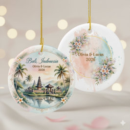 Ornamento De Cerâmica Presente de Lua de Mel Personalizado Bali Indonési