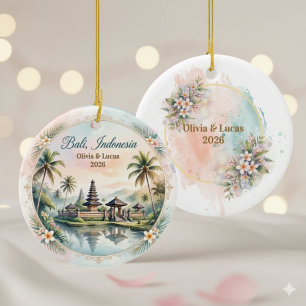 Ornamento De Cerâmica Presente de Lua de Mel Personalizado Bali Indonési