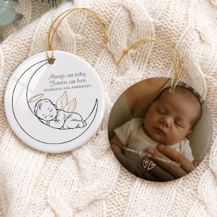 Ornamento De Cerâmica Presente de Memória de Perda de Bebê Anjo Infantil