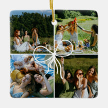 Presente de Natal com Laço de 4 Fotos Melhor Amiga