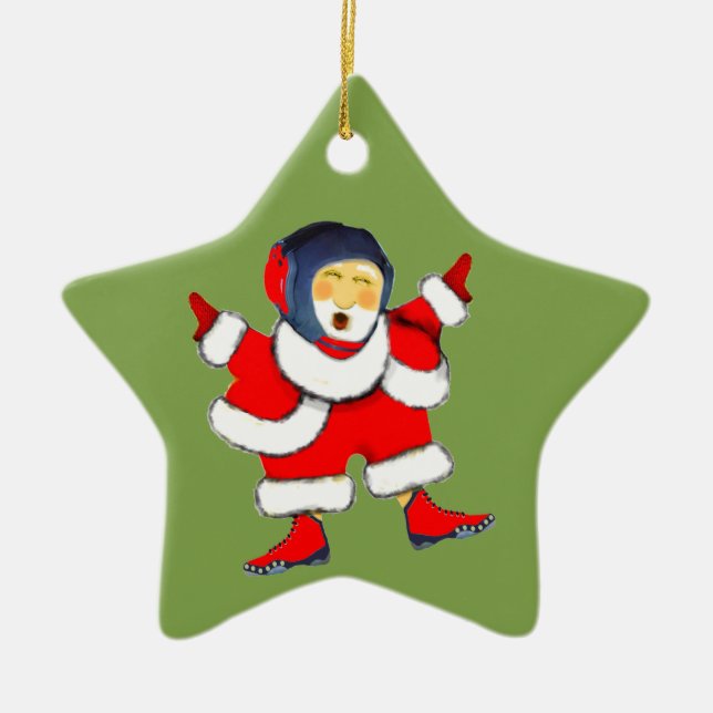 Ornamento De Cerâmica Presente de Natal de luta 2023 (Frente)