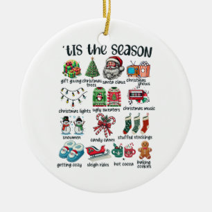 Ornamento De Cerâmica Presente de Natal É a Temporada