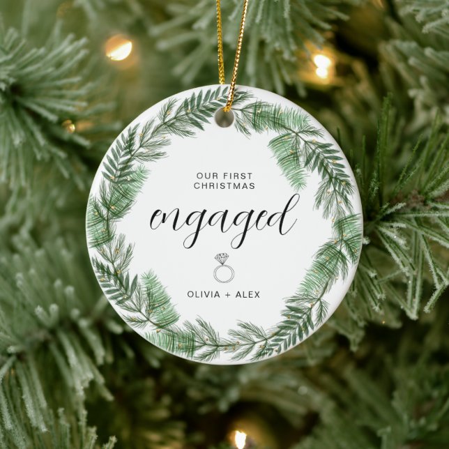 Ornamento De Cerâmica Presente de Natal Envolvido Para Casais (Árvore)