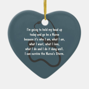 Ornamento De Cerâmica Presente de Natal para Enfermeira Inspiracional
