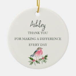 Ornamento De Cerâmica Presente de Natal personalizado de agradecimento p