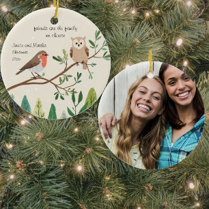 Ornamento De Cerâmica Presente de Natal Personalizado para Amigos