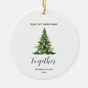 Ornamento De Cerâmica Presente de Natal Personalizado para Casal no Prim