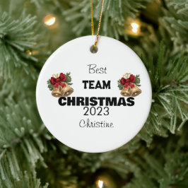 Ornamento De Cerâmica presente de Natal simples e personalizado para col