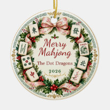 Presente de Ornamentação de Natal de Mahjong