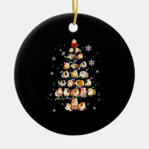 Ornamento De Cerâmica Presente de Suíno Guiné Porco Feliz de Natal