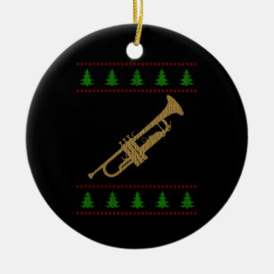 Ornamento De Cerâmica Presente de Trompete de Natal