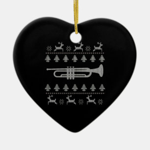 Ornamento De Cerâmica Presente de Trompete de Natal