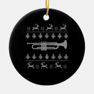 Ornamento De Cerâmica Presente de Trompete de Natal