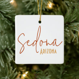 Ornamento De Cerâmica Presente de Viagem de Sedona Arizona Souvenir