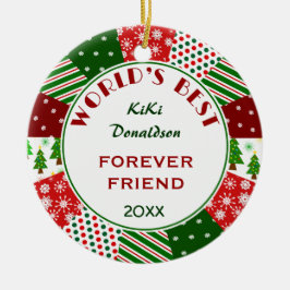 Ornamento De Cerâmica Presente do MELHOR AMIGO ou do Natal do qualquer