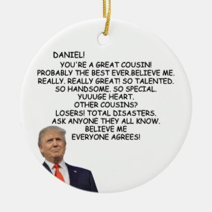 Ornamento De Cerâmica Presente do primo de Tremor Personalizado Engraçad