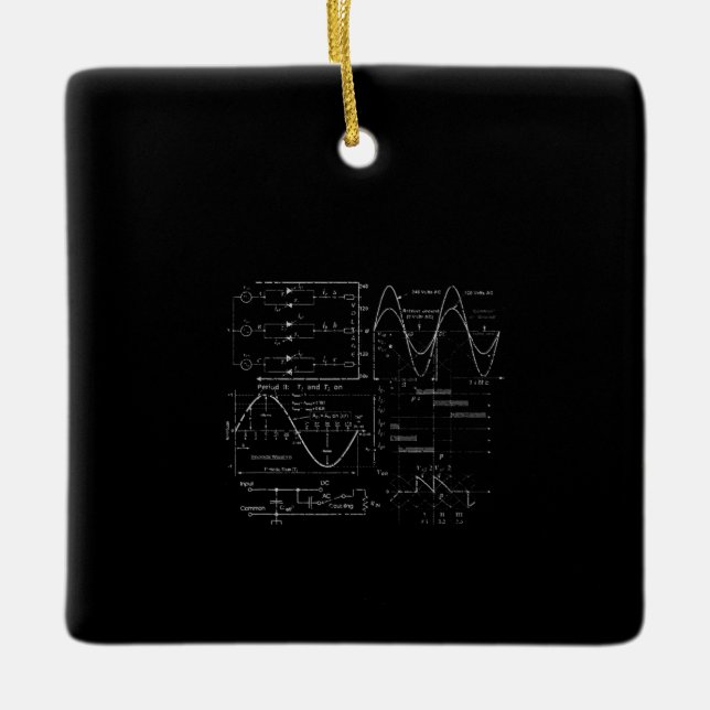 Ornamento De Cerâmica Presente Exclusivo de Eletricista de Engenheiro El (Frente)