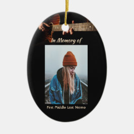 Ornamento De Cerâmica Presente Memorial Música Cristã Guitarra