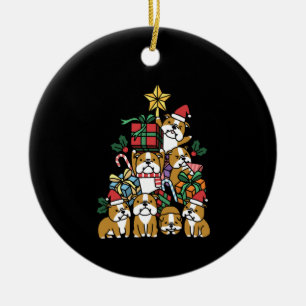 Ornamento De Cerâmica Presente no cão   Cão-Grande Inglês da Árvore 