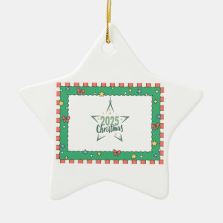 Ornamento De Cerâmica Presente no Natal