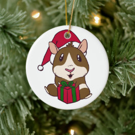 Ornamento De Cerâmica Presente no Natal do Suíno