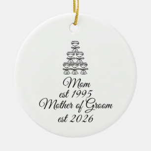 Ornamento De Cerâmica Presente para a Mãe do Noivo, Presente Personaliza