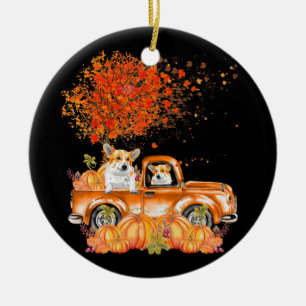 Ornamento De Cerâmica Presente para cães  Corgi Dog Pumpkins