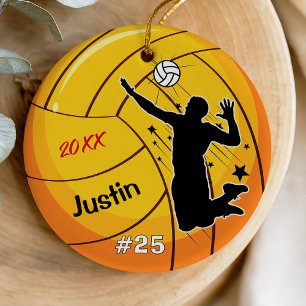 Ornamento De Cerâmica Presente para Jovem Rapaz Esportista Jogador de Vo