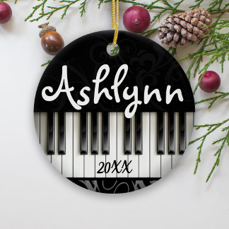 Ornamento De Cerâmica Presente para pianista personalizado pianista pers