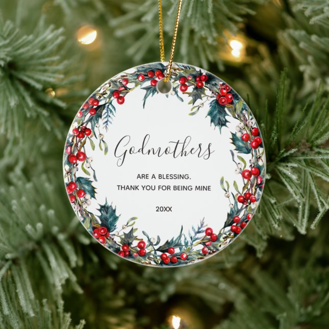 Ornamento De Cerâmica Presente para proposta de Deus (Árvore)