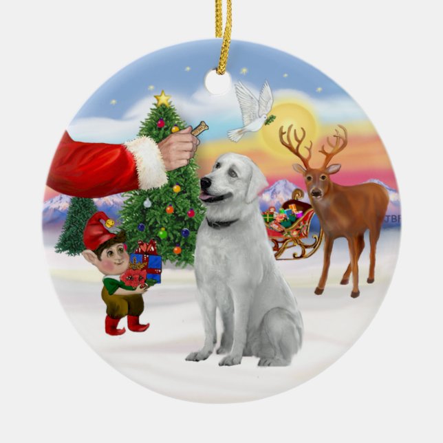 Ornamento De Cerâmica Presente para um Anatolian Shepherd (Frente)