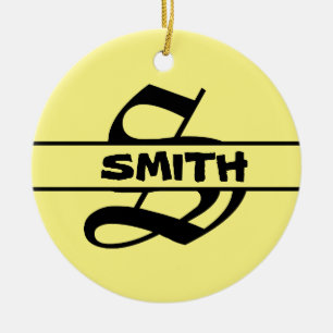 Ornamento De Cerâmica Presente para uso doméstico - Monograma de nomes p