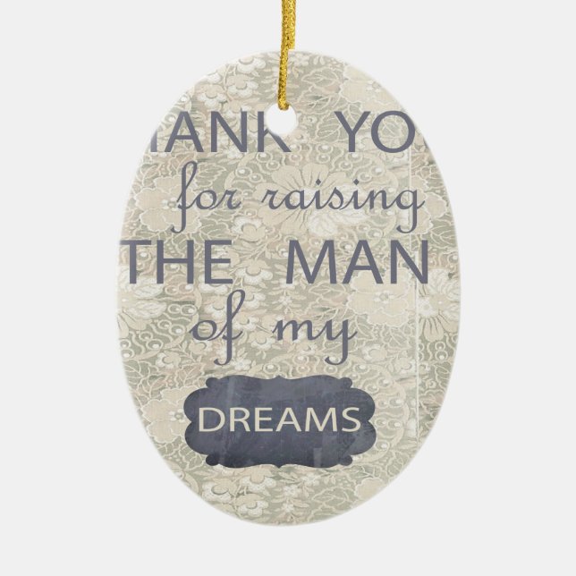 Ornamento De Cerâmica Presente perfeito para a sogra (Frente)