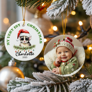 Ornamento De Cerâmica Presente Personalizado com Foto e Nome com Aus Sug
