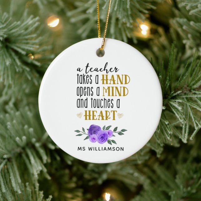 Ornamento De Cerâmica Presente Personalizado de Apreciação do Professor  (Árvore)