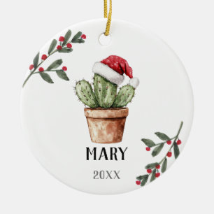 Ornamento De Cerâmica Presente personalizado de Cactus Keepsaokt no Nata