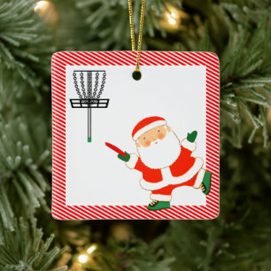 Ornamento De Cerâmica Presente Personalizado de Disc Golf