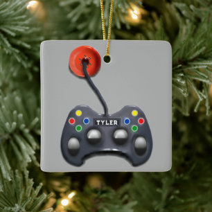 Ornamento De Cerâmica presente personalizado de gamer