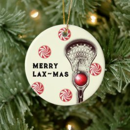 Ornamento De Cerâmica Presente Personalizado de Lacrosse