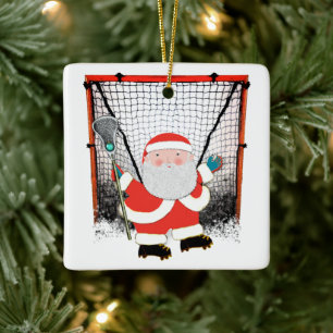 Ornamento De Cerâmica Presente Personalizado de Natal de Lacrosse