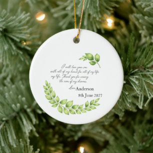 Ornamento De Cerâmica Presente personalizado para a mãe do noivo ou da n