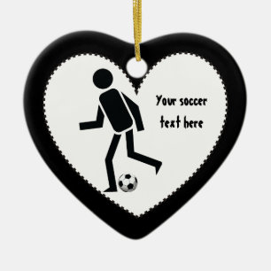 Ornamento De Cerâmica Presente personalizado para jogador de futebol e b