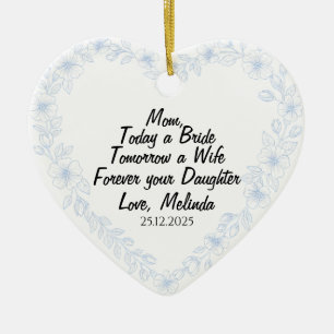 Ornamento De Cerâmica Presente Personalizado para Mãe da Noiva Presente