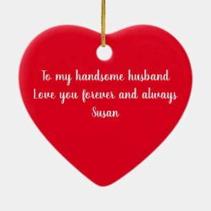 Ornamento De Cerâmica Presente personalizado para marido