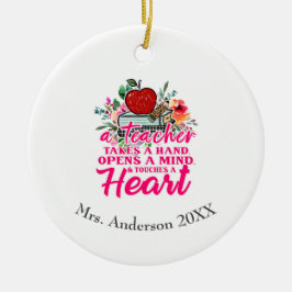 Ornamento De Cerâmica Presente Personalizado Para Professor