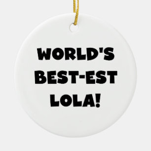 Ornamento De Cerâmica Presente preto e branco do camiseta do Melhor-est