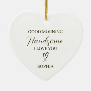 Ornamento De Cerâmica Presente Romântico Personalizado Bom Dia Bonito